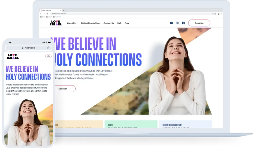 Screenshot from the Love Israel project